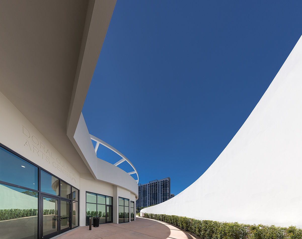 Architectural view of the Doral Cultural Center  Miami, FL